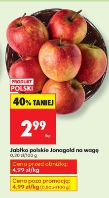 Jabłko polskie Jonagold na wagę promocja w Biedronka