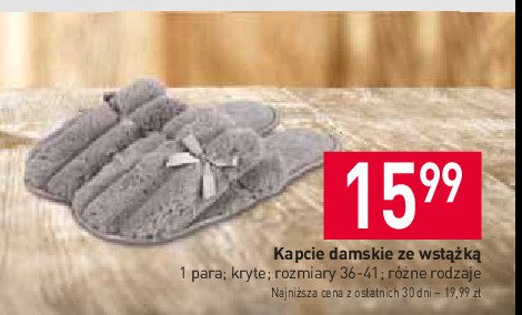 Kapcie damskie ze wst膮偶eczk膮 promocja