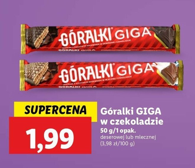 Wafelek mleczny Góralki giga promocja