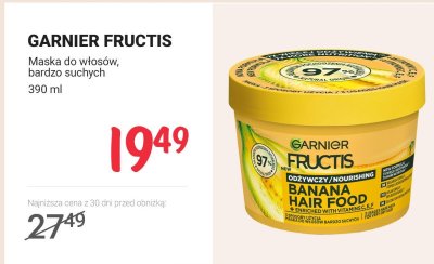 Maska do włosów bardzo suchych Garnier Fructis promocja w Rossmann