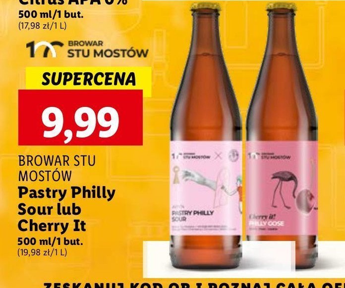 Piwo Browar stu mostów cherry it! promocja