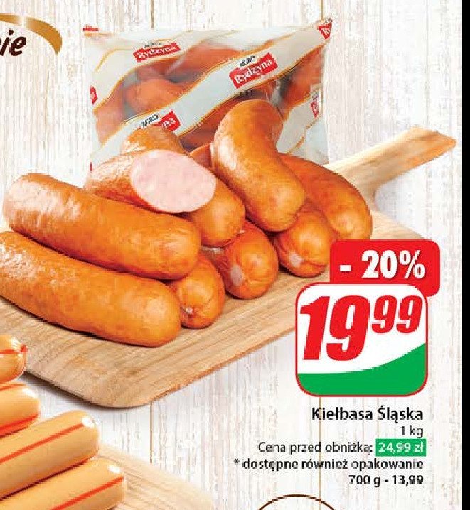 Kiełbasa śląska Agro rydzyna promocja w Dino