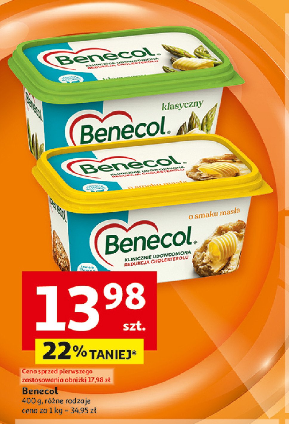 Margaryna Benecol classic Benecol raisio promocja w Auchan