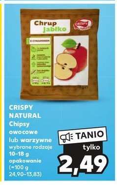 Chrupiące plasterki jabłka z cynamonem Crispy natural promocja
