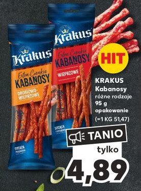 Kabanosy drobiowo-wieprzowe Krakus animex promocja