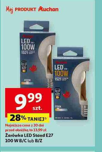 Żarówka led e27 100w barwa zimna Auchan promocja