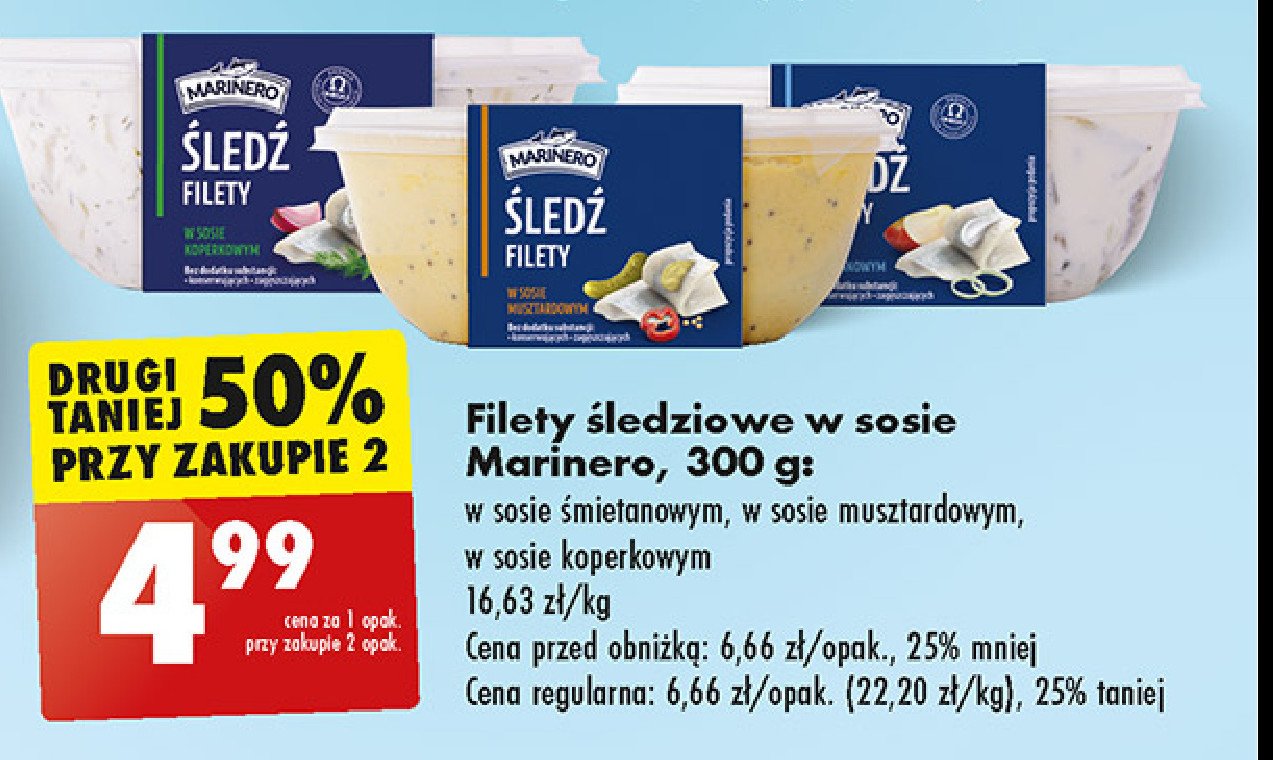 Filety śledziowe w sosie śmietanowym Marinero promocja