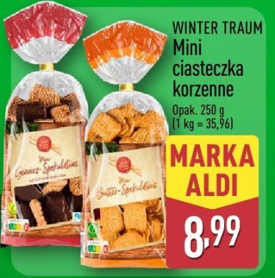 Mini ciasteczka korzenne promocja w Aldi