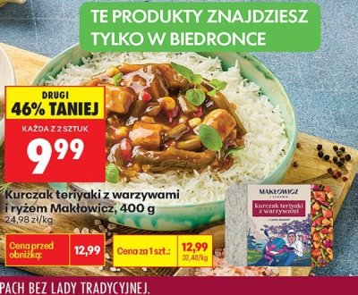 Kurczak teriyaki z warzywami i ryżem promocja w Biedronka