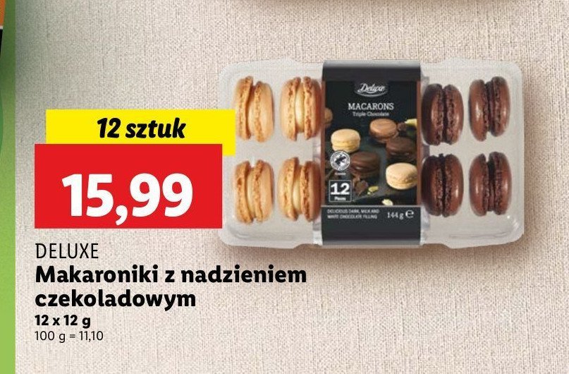 Makaroniki z nadzieniem czekoladowym Deluxe promocja