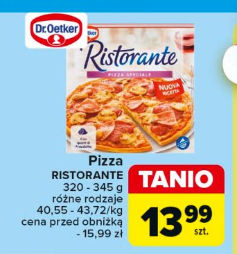 Pizza speciale Dr. oetker ristorante promocja