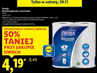 Ręcznik papierowy 3-warstwowy promocja w Lidl