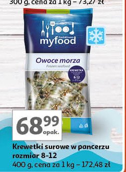 Krewetki surowe 8/12 Myfood promocja w Auchan