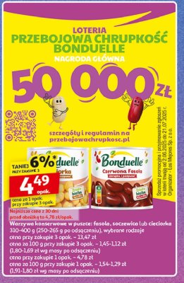Cieciorka Bonduelle gotowane na parze promocja