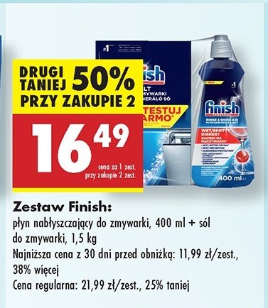 Płyn nabłyszczający + sól Finish nabłyszczacz promocja