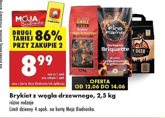 Brykiet z węgla drzewnego promocja
