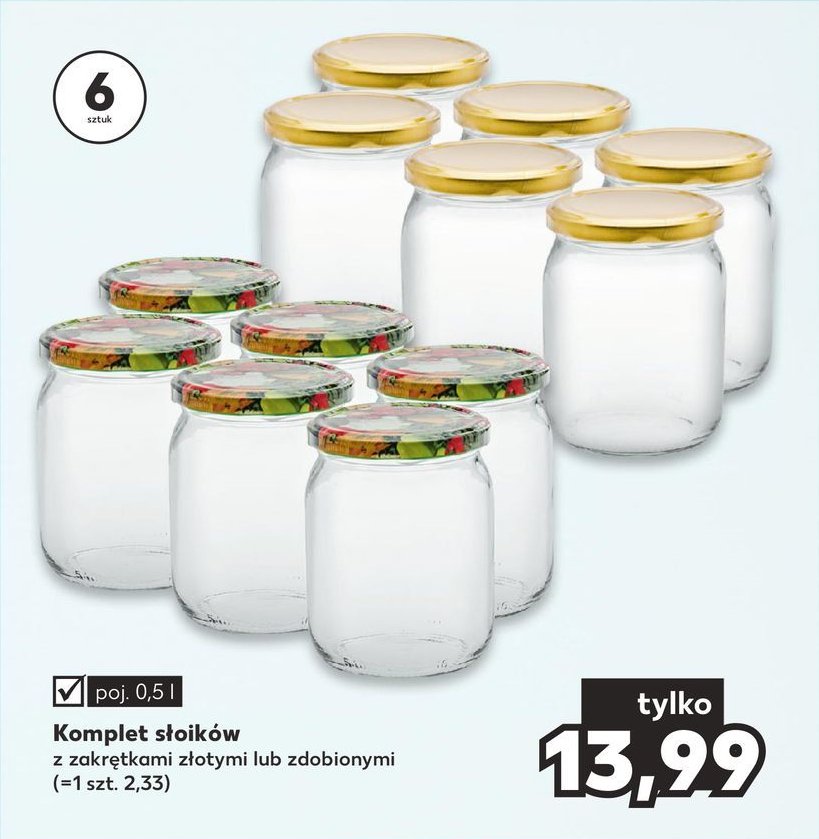 Komplet słoików 500 ml promocja