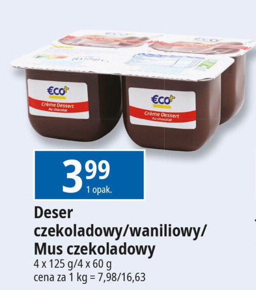 Deser waniliowy Eco+ promocja