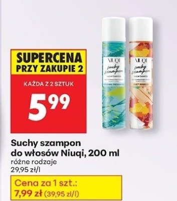 Suchy szampon do włosów 200 ml różne rodzaje promocja w Biedronka