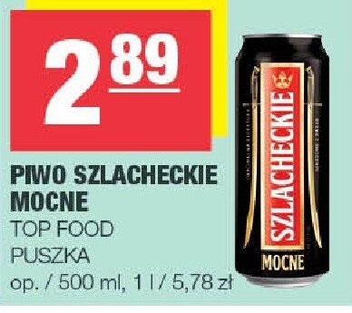 Piwo szlacheckie mocne Top Food promocja w SPAR