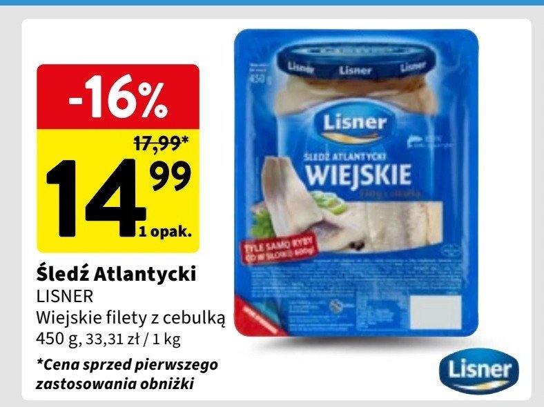 Filety śledziowe wiejskie Lisner promocja