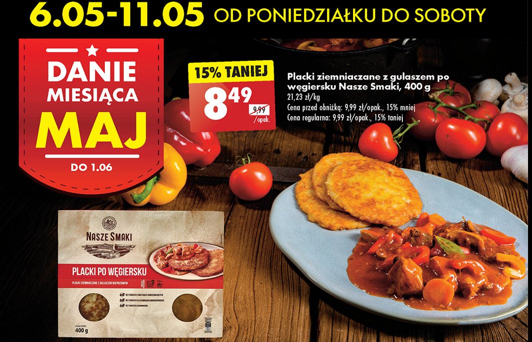 Placki ziemniaczane z gulaszem po węgiersku Nasze smaki promocja