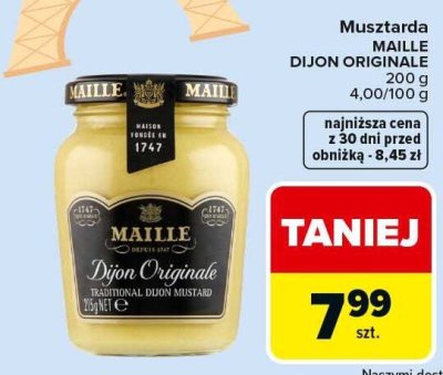 Musztarda Dijon Originale Maille promocja w Carrefour