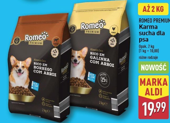 Karma dla psa z wołowina Romeo (karma) promocja w Aldi