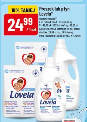 Proszek lub płyn Lovela 1,45l-2l lub 1,30kg lub 1,7l-2,3l lub 1kg promocja w POLOmarket