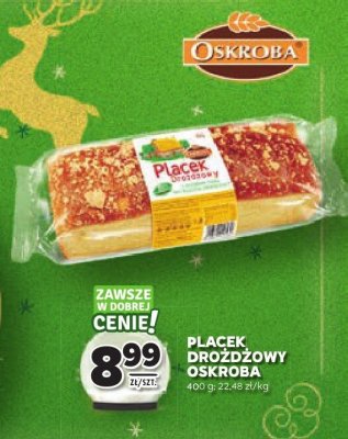 Placek drożdżowy Oskroba promocja w Stokrotka