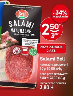 Salami Bell naturalne, pepperoni promocja w Żabka