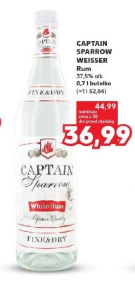 Rum Captain Sparrow WEisser 0,7 l  promocja w Kaufland