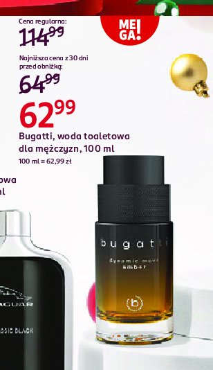 Woda toaletowa Bugatti dynamic move amber promocja w Rossmann