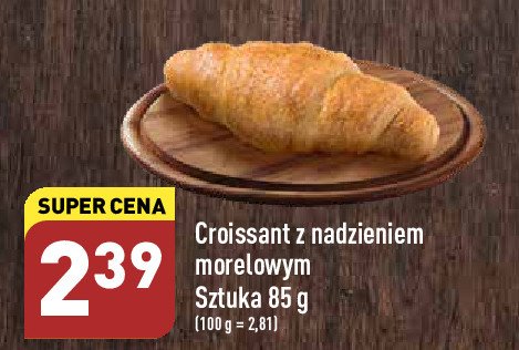 Croissant z nadzieniem morelowym promocja