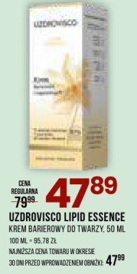 Krem Uzdrovisco Lipid Essence promocja w Drogerie Natura