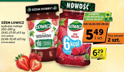 Dżem Łowicz Malina promocja w Euro Sklep