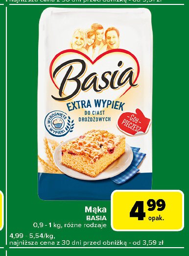 Mąka extra wypiek Basia promocja