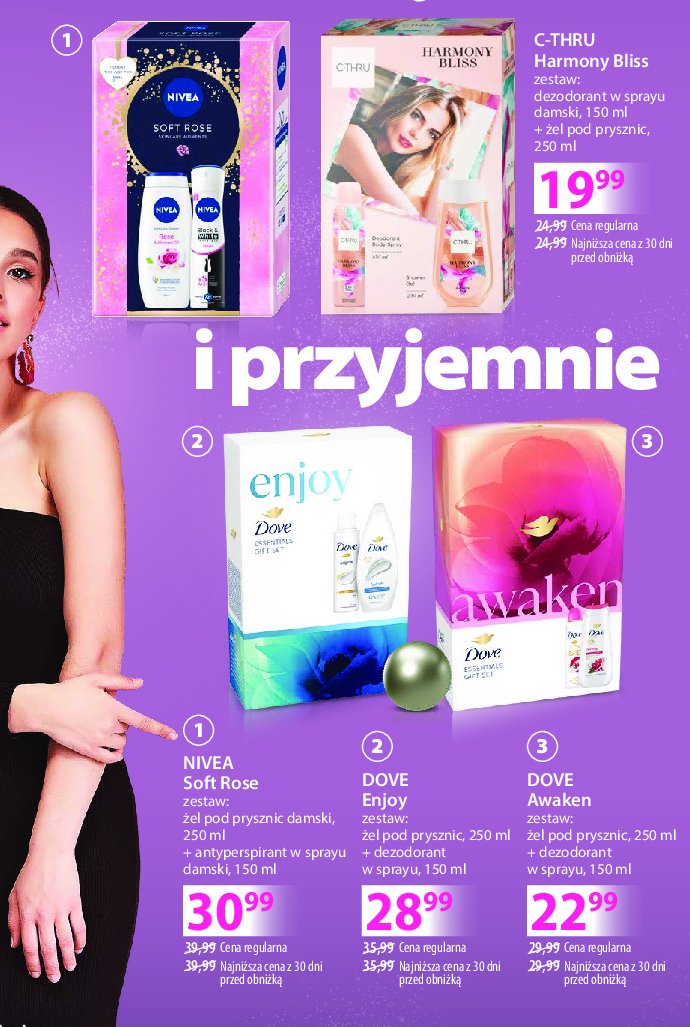 Zestaw w pudełku enjoy: żel pod prysznic 250 ml + dezodorant spray 150 ml Dove zestaw promocja w Hebe