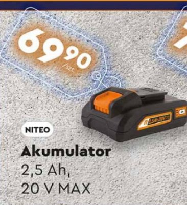 Akumulator 2,5 Ah, 20 V MAX NITEO promocja w Biedronka