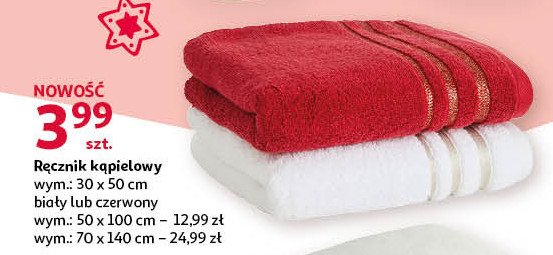 Ręcznik 30 x 50 cm czerwony promocja