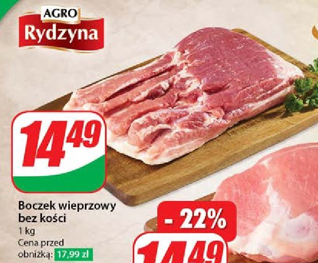 Boczek bez kości Agro rydzyna promocja w Dino