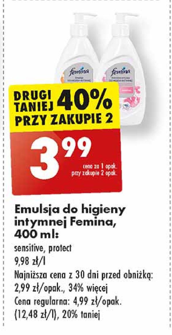 Emulsja ochronna Femina intimea promocja