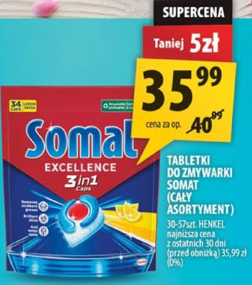 Tabletki do zmywarki Somat Excellence 3w1 promocja w Arhelan