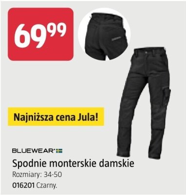 Spodnie monterskie damskie Bluewear Rozmiary: 34-50 promocja w Jula