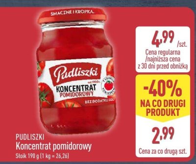Koncentrat pomidorowy promocja w Aldi
