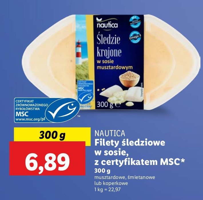 Filety śledziowe w sosie śmietanowym Nautica schwartz promocja