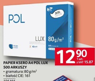 Papier ksero A4 POL LUX promocja w Selgros