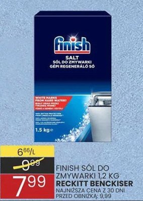 Sól do zmywarki FINISH SÓL DO ZMYWAREK 1,5 KG RECKITT BENCKISER promocja w Wafelek