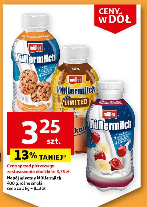 Napój mleczny ciasteczka-czekolada-karmel Mullermilch promocja