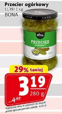 Przecier ogórkowy BONA promocja w Prim Market